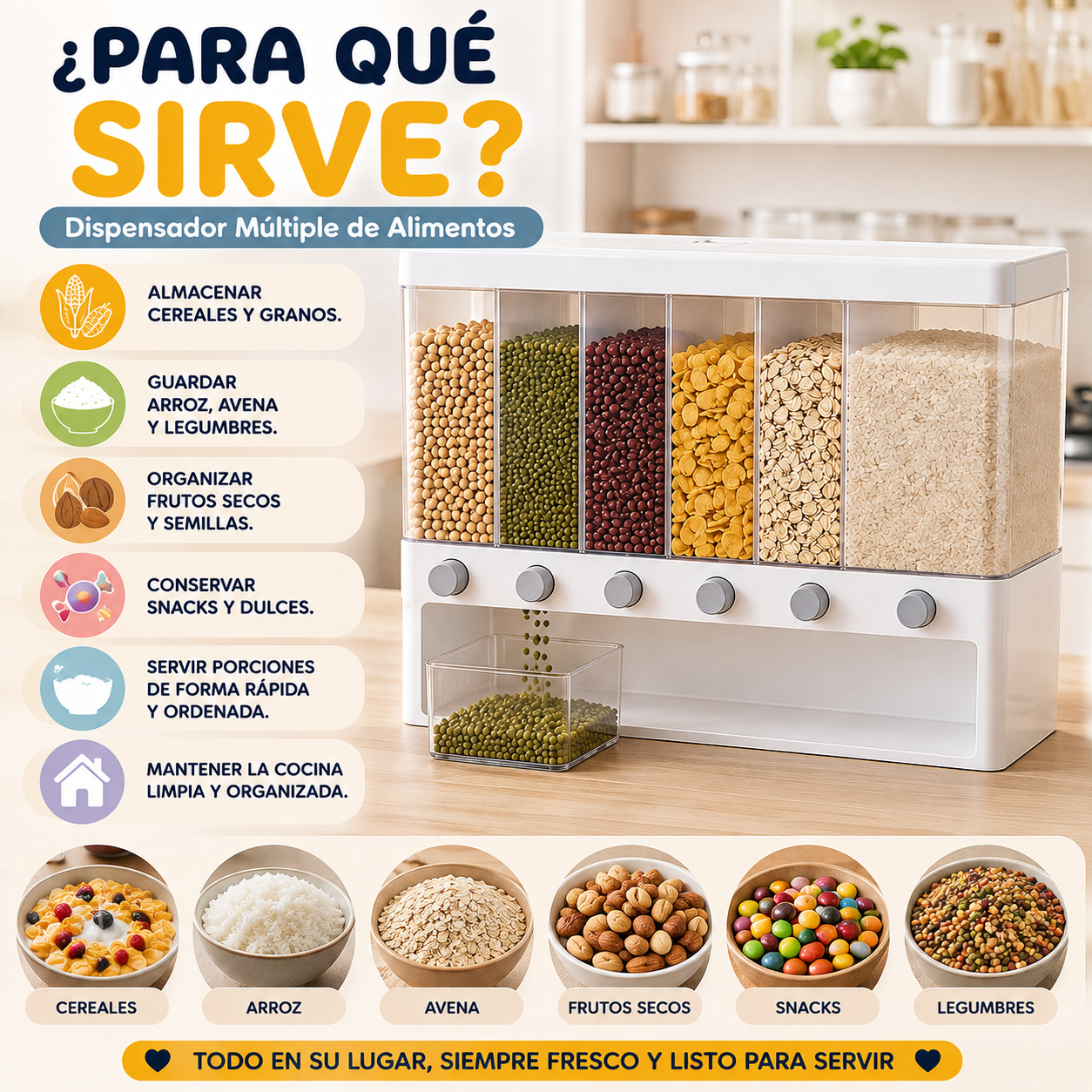 🥣 Dispensador Múltiple de Alimentos
