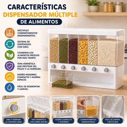 🥣 Dispensador Múltiple de Alimentos
