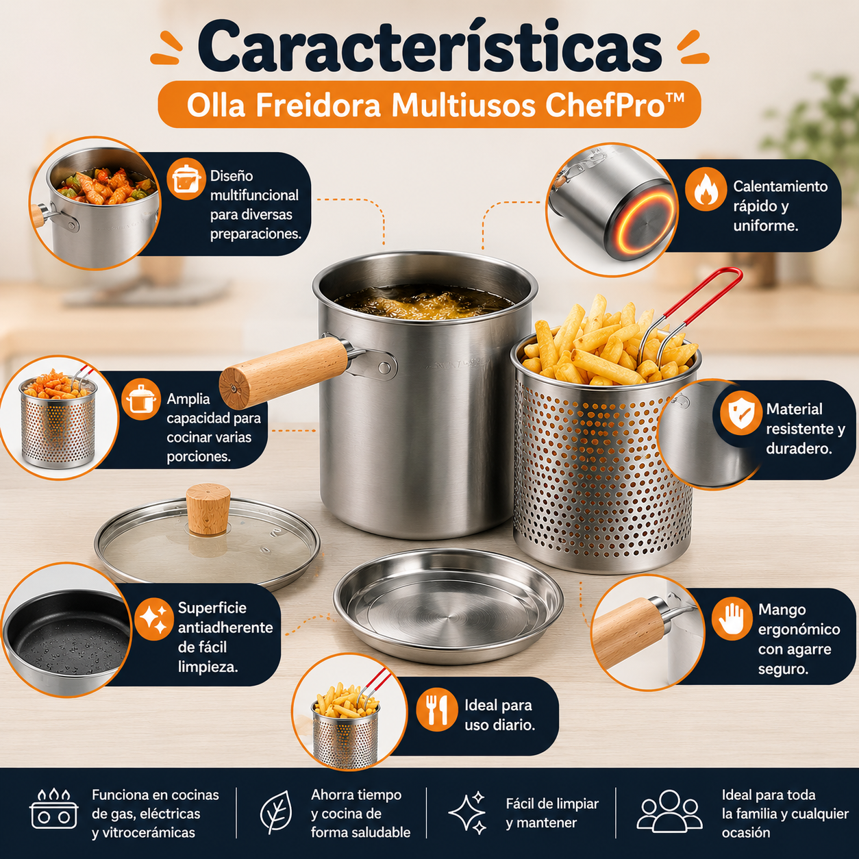 🍟 Olla Freidora Multiusos ChefPro™