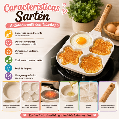 🍳 Sartén Antiadherente con Diseños