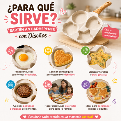🍳 Sartén Antiadherente con Diseños