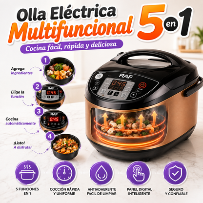 🍲 Olla Eléctrica Multifuncional 5 en 1