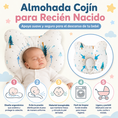 💤 Almohada Cojín para Recién Nacido