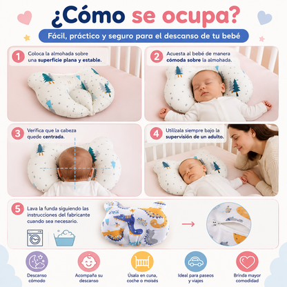 💤 Almohada Cojín para Recién Nacido