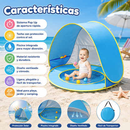 ☀️ Carpa de Playa con Piscina Pop Up