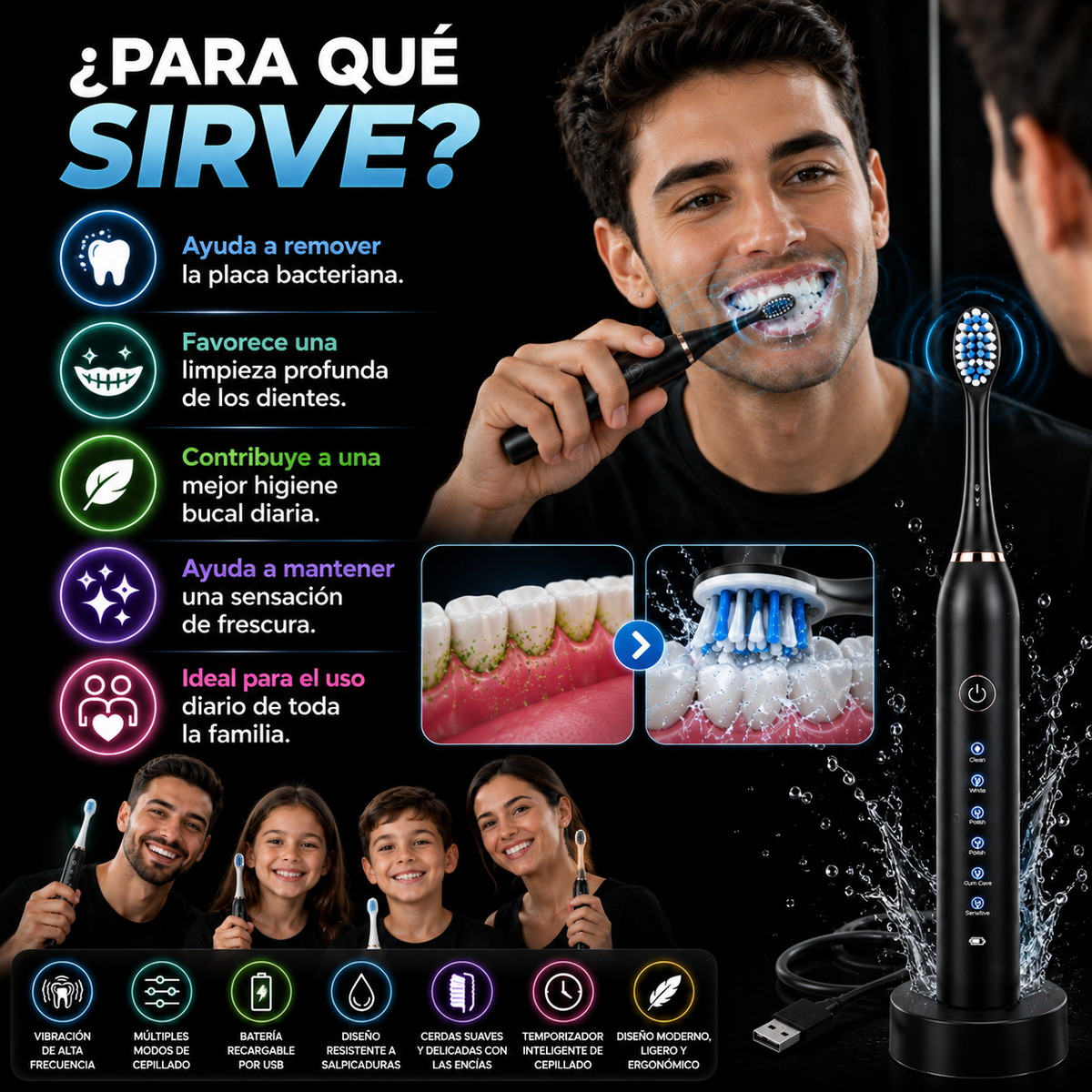 ⚡ Cepillo de Dientes Eléctrico