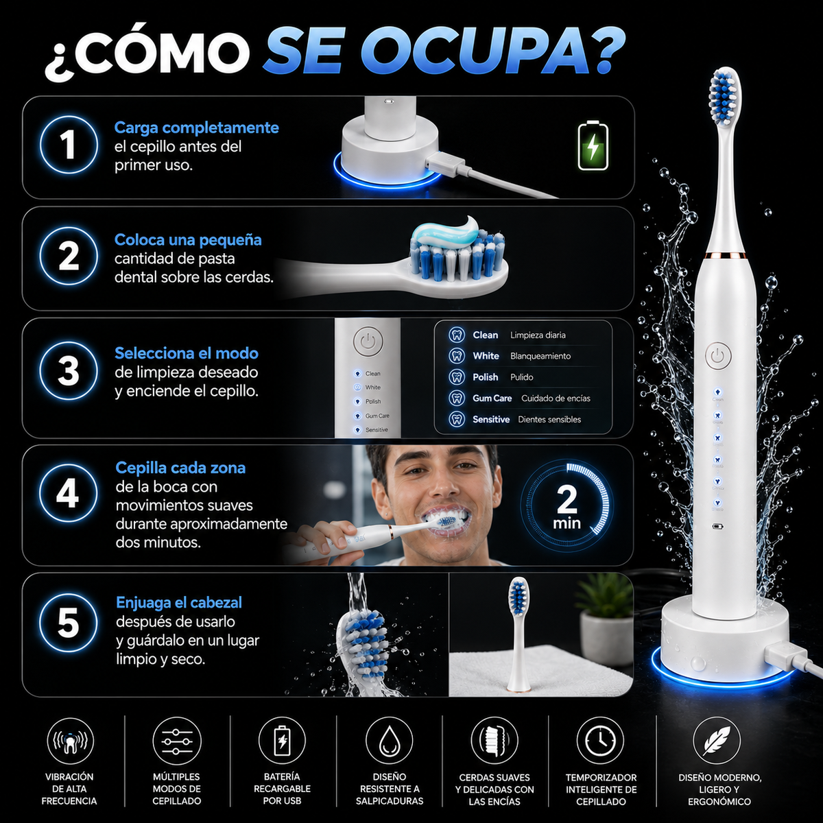 ⚡ Cepillo de Dientes Eléctrico