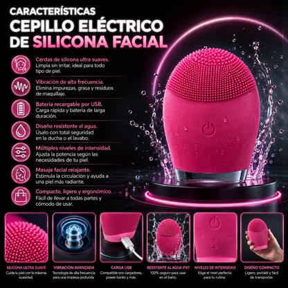 💆‍♀️ Cepillo Eléctrico de Silicona Facial