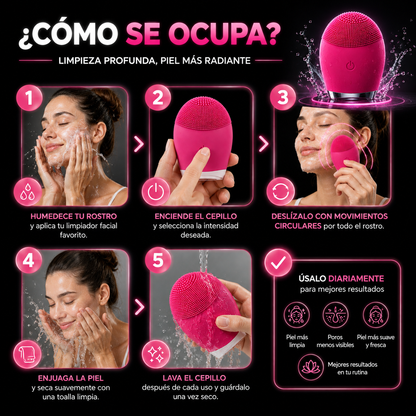 💆‍♀️ Cepillo Eléctrico de Silicona Facial