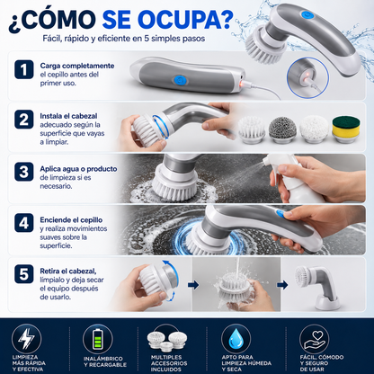 Cepillo de Limpieza Cocina Portátil Recargable