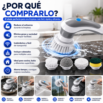 Cepillo de Limpieza Cocina Portátil Recargable