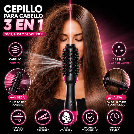 💇 Cepillo para Cabello 3 en 1