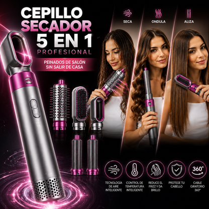 Cepillo Multiuso Rizador y Secador 5 en 1