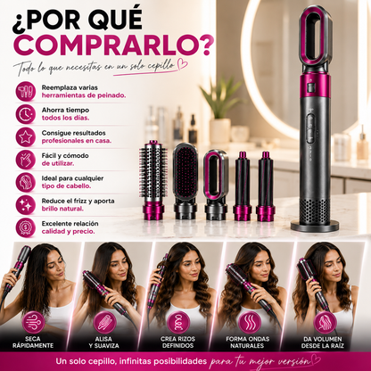 Cepillo Multiuso Rizador y Secador 5 en 1