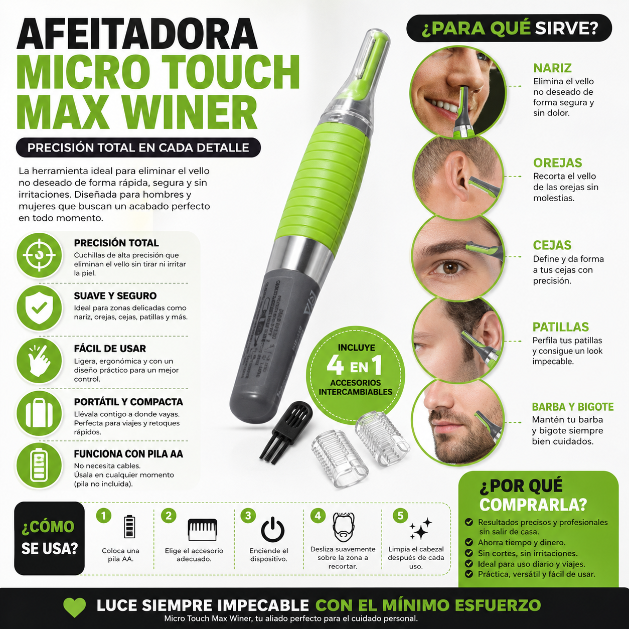Afeitadora Micro Touch Max Winer