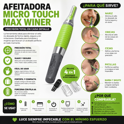 Afeitadora Micro Touch Max Winer