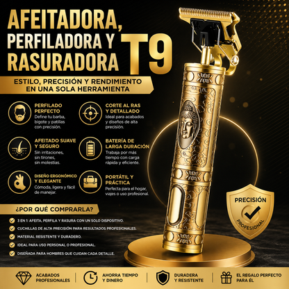 AFEITADORA, PERFILADORA Y RASURADORA T9
