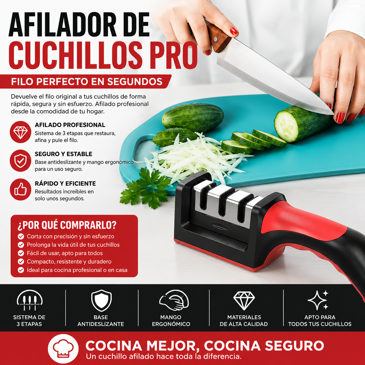 Afilador de Cuchillos Pro