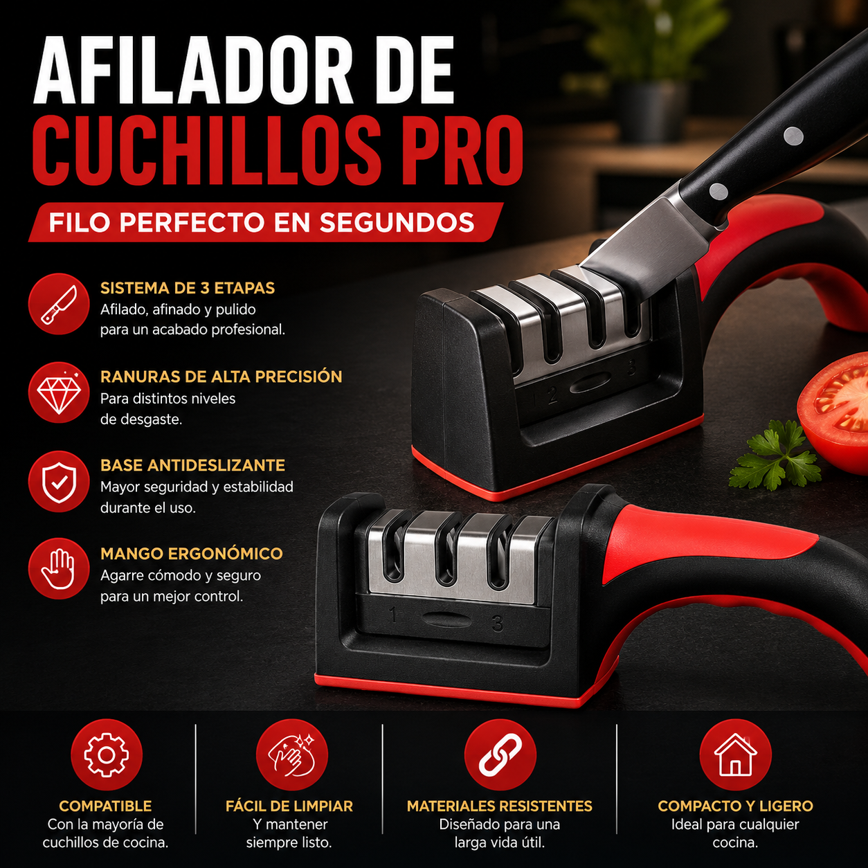 Afilador de Cuchillos Pro