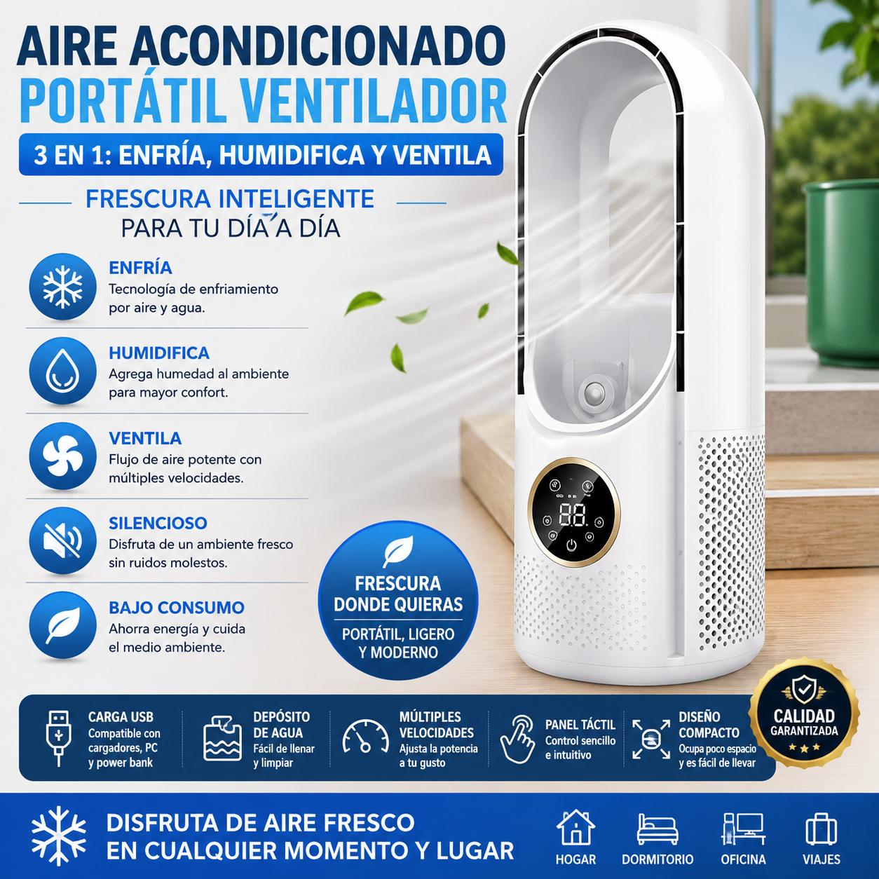 Aire Acondicionado Portatil Ventilador