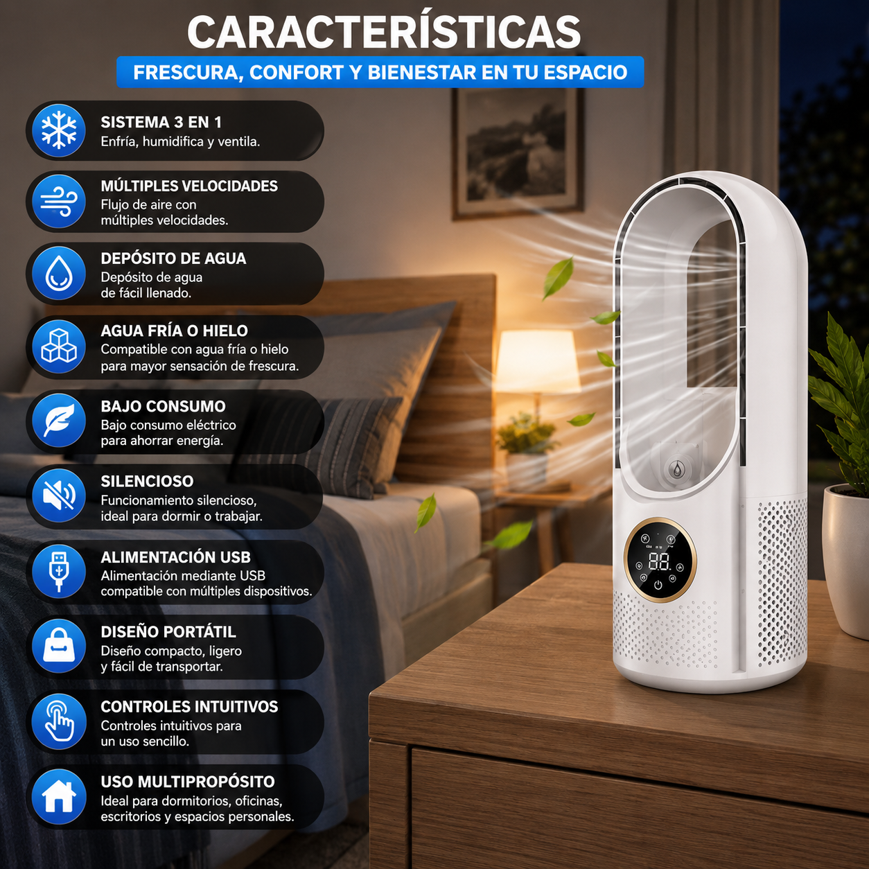 Aire Acondicionado Portatil Ventilador