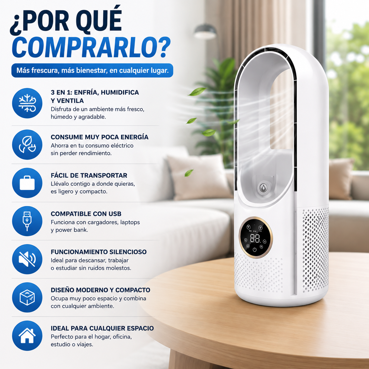 Aire Acondicionado Portatil Ventilador