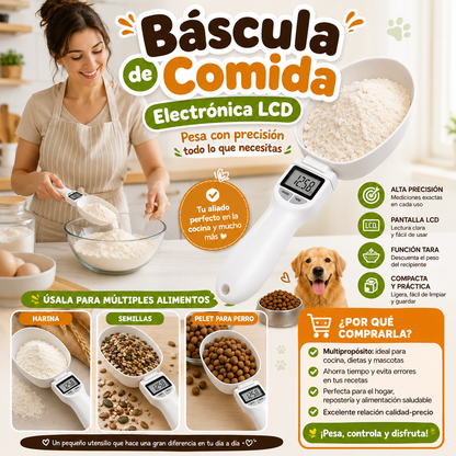 Báscula de comida electrónica LCD