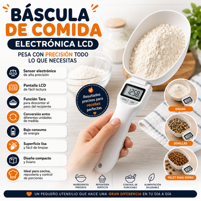 Báscula de comida electrónica LCD