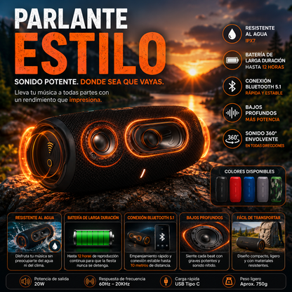 💫 ✨Parlante Estilo JBL Charge 5 DUPE💫 ✨Sonido Premium+ ENVÍO GRATIS 🚚