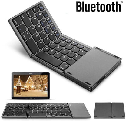 TECLADO BLUETOOTH PLEGABLE METÁLICO