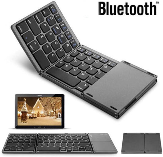 TECLADO BLUETOOTH PLEGABLE METÁLICO