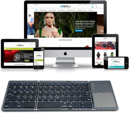TECLADO BLUETOOTH PLEGABLE METÁLICO