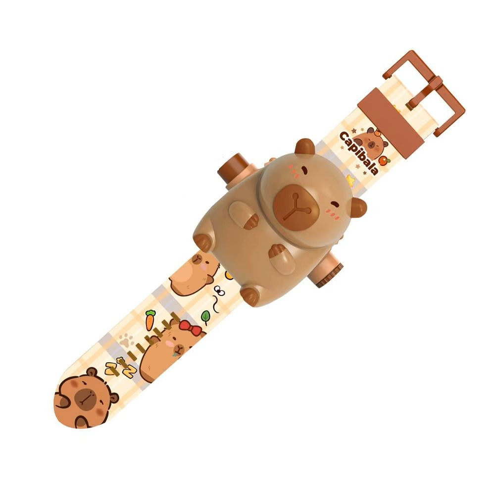 Reloj Capibara con pantalla digital y proyector de imágenes, juguete para niños