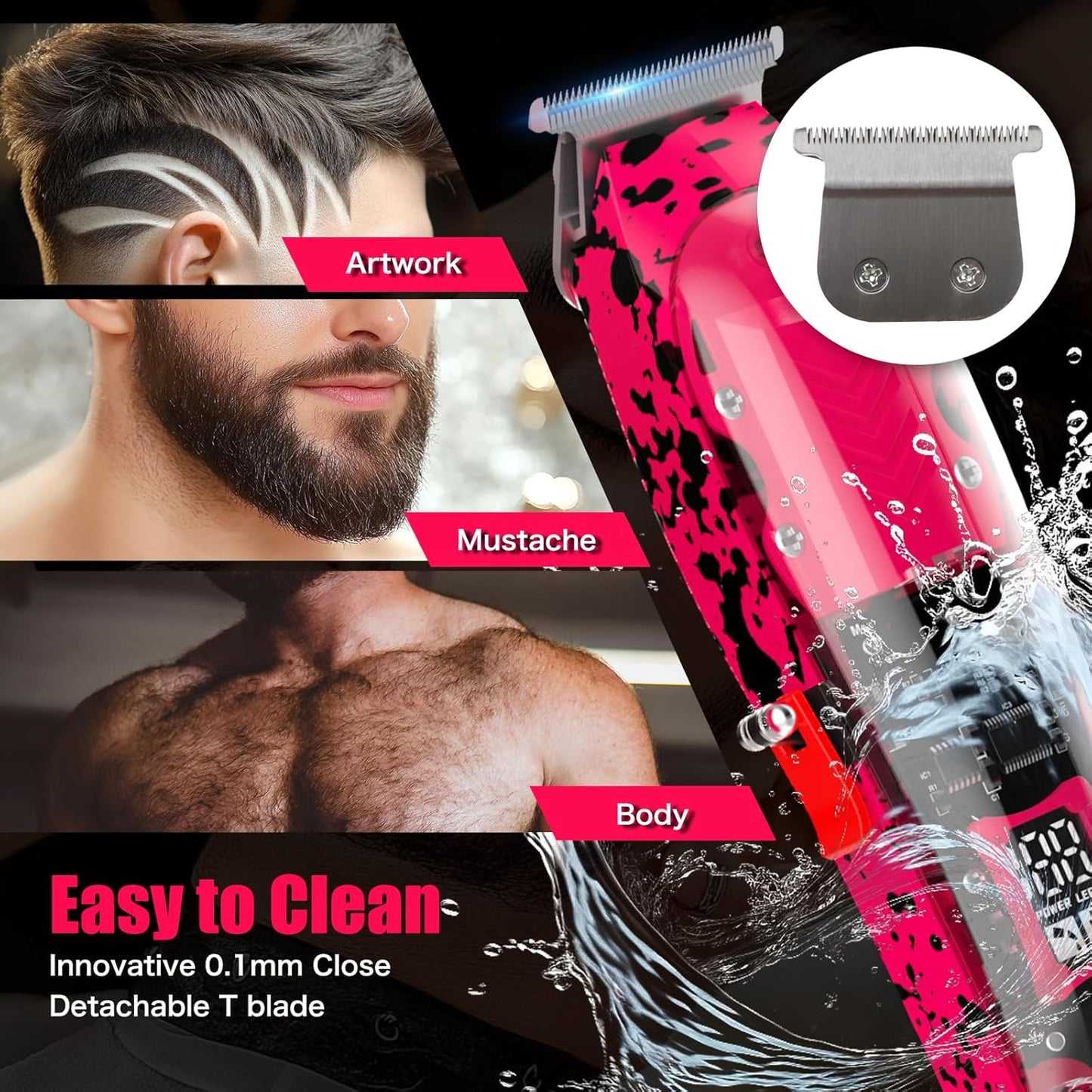 CORTADORA TRANSPARENTE  DE BARBA Y CABELLO