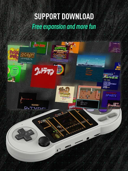 Consola de videojuegos portátil SF2000, dispositivo con 7 emuladores, 6000 juegos, compatible con mando inalámbrico, salida AV, 3 pulgadas.