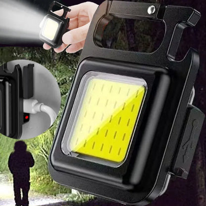 Mini linterna portátil COB para trabajo, luz LED magnética de bolsillo