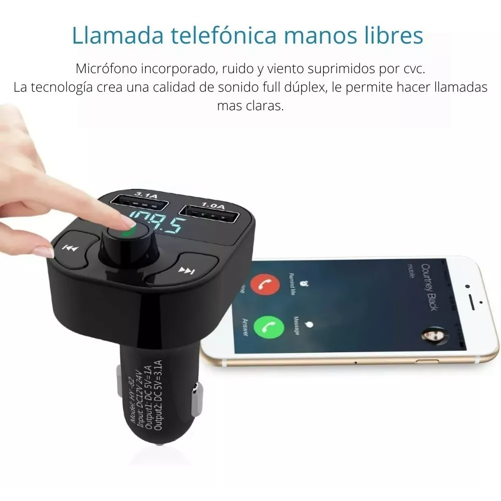 NUEVO RECEPTOR FM MP3 BLUETOOTH PARA AUTOS