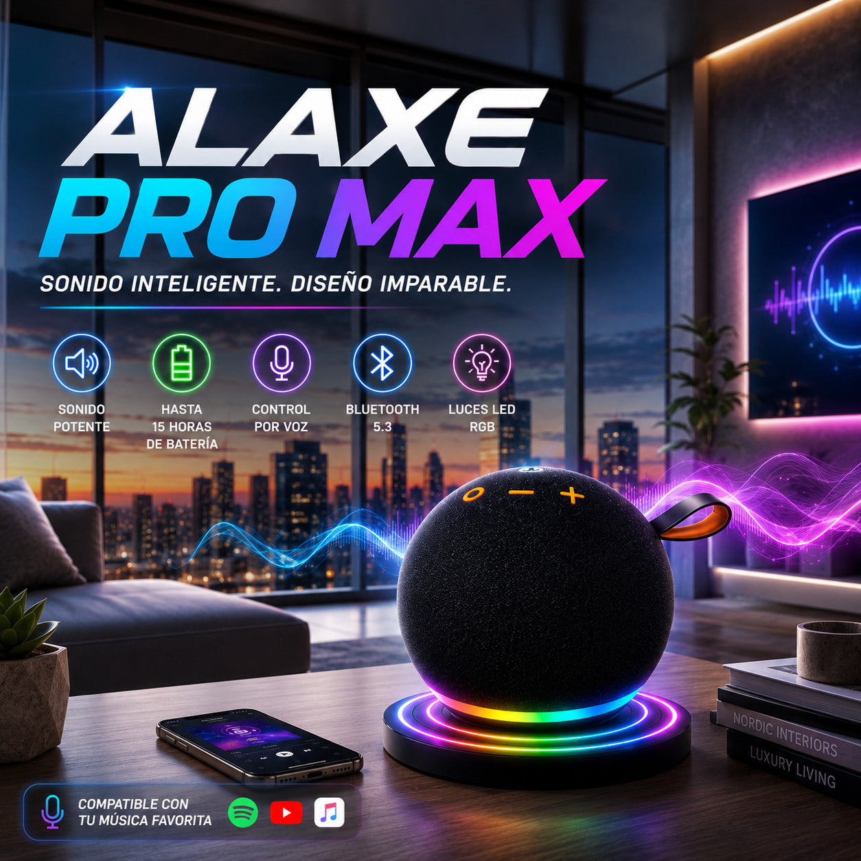 Alaxe Pro Max: Potencia, Estilo y Sonido que Impresiona+ ENVÍO GRATIS 🚚