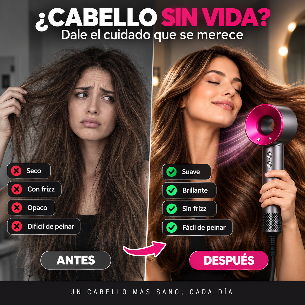Secador Moldeador de Cabello Profesional 5 en 1