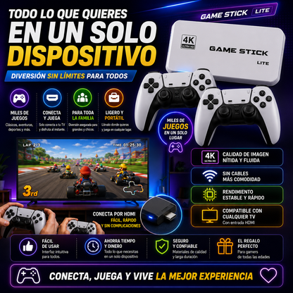 Consola Juegos RETRO GAME STICK PRO-20.000 JUEGOS+ ENVÍO GRATIS 🚚
