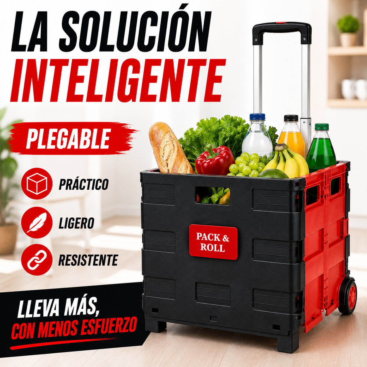 CARRITO PLEGABLE MULTIFUNCIONAL+ ENVÍO GRATIS 🚚