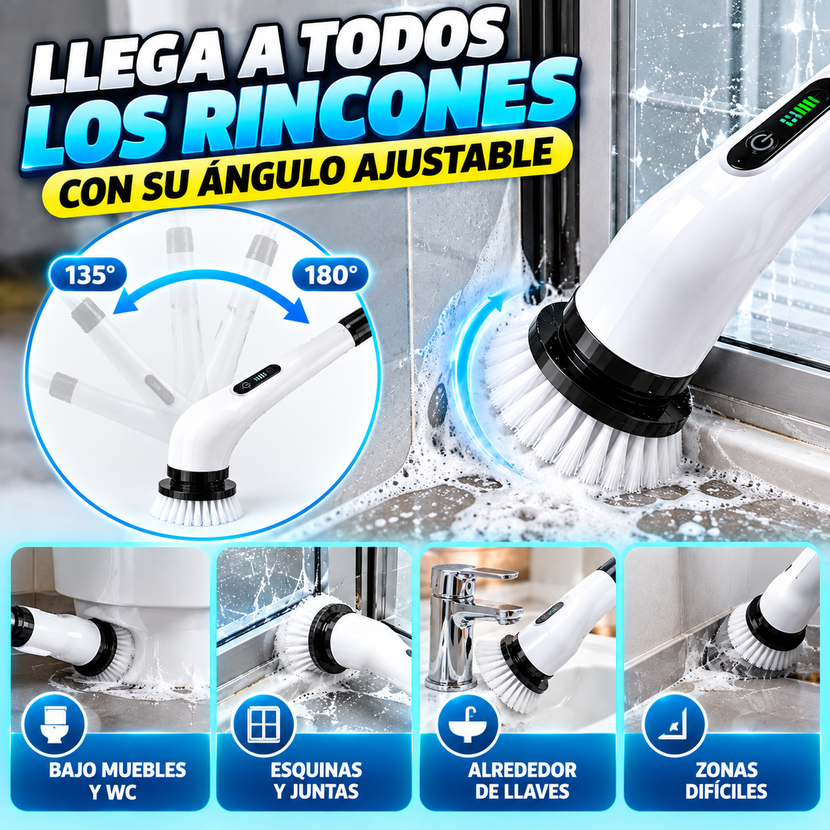 Cepillo de limpieza eléctrico multifuncional