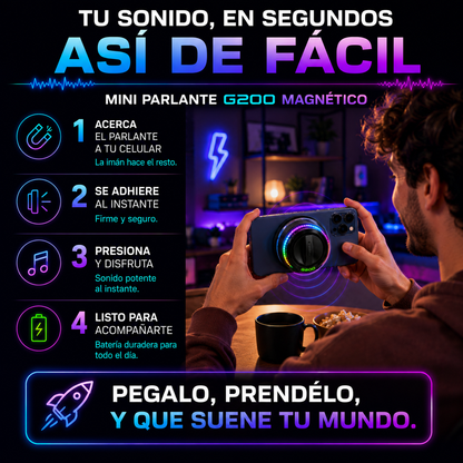 Mini Parlante Magnético portátil Multiuso-Sonido potente+ ENVÍO GRATIS 🚚