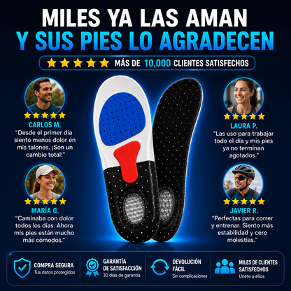 Plantillas Ortopédicas | Alivia Dolor de Pies y Fascitis Plantar + ENVÍO GRATIS 🚚