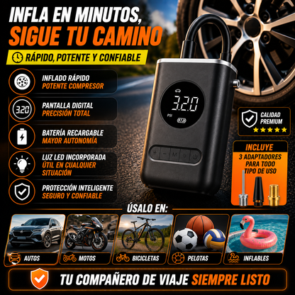 💫Inflador de Aire Portátil Recargable- Infla rápido y seguro💫 ✨+ ENVÍO GRATIS 🚚