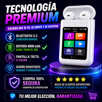 AUDIFONOS A98 POWER BANK PANTALLA TÁCTIL