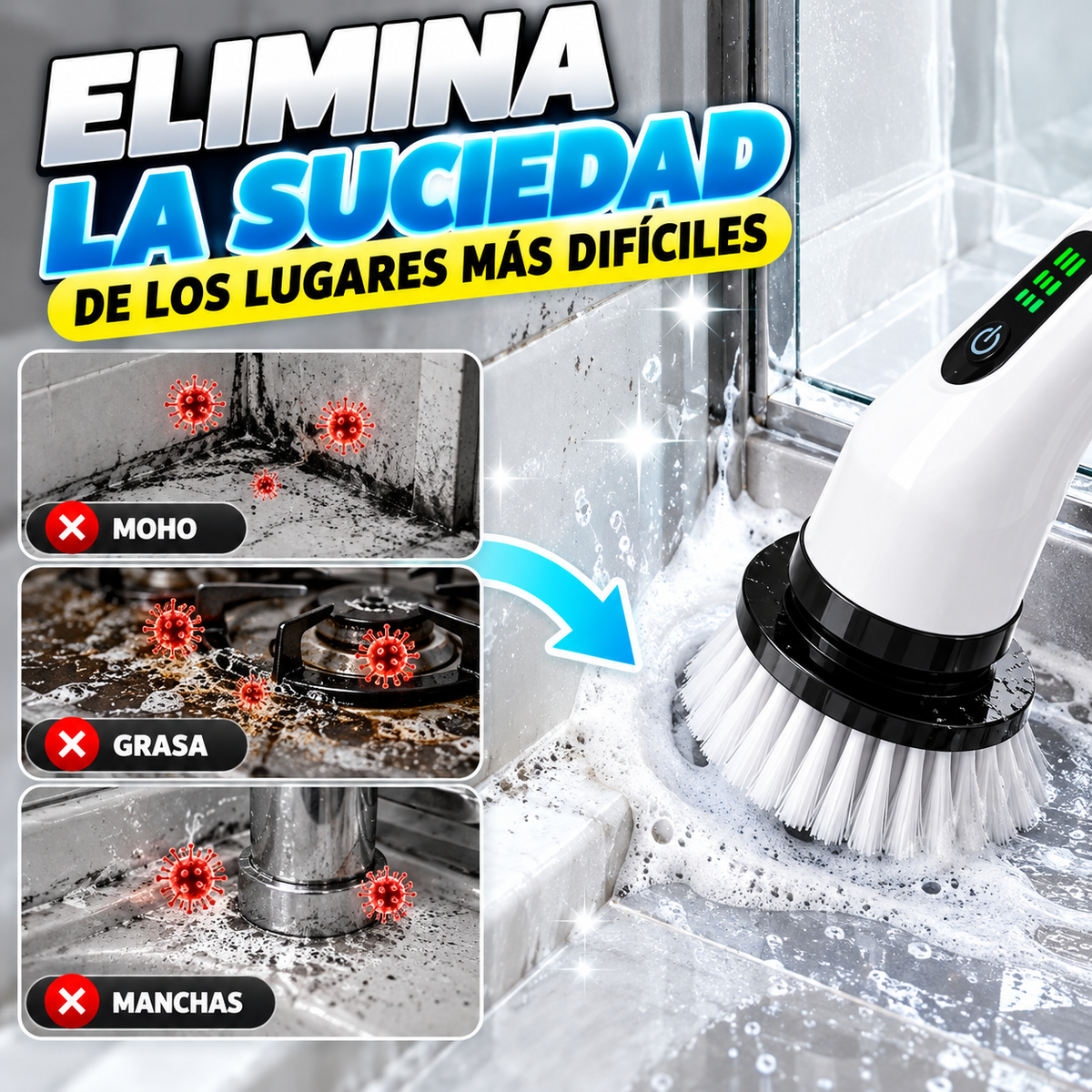 Cepillo de limpieza eléctrico multifuncional