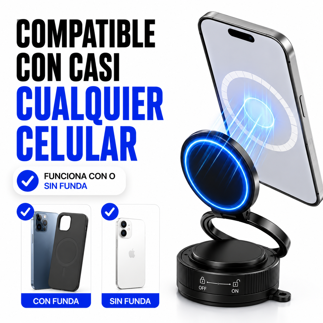 💫 ✨Soporte Magnético Ajustable para Celular – Diseño Premium 360°💫 ✨+ ENVÍO GRATIS 🚚