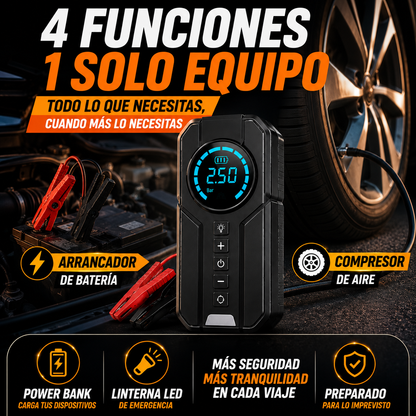 Compresor de Aire y Arrancador de Batería+ ENVÍO GRATIS 🚚