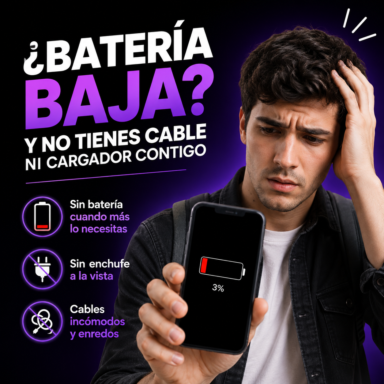 Cargador Portátil para celular tipo llavero+ ENVÍO GRATIS 🚚